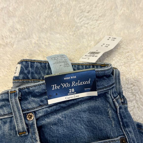 NWT Abercrombie & Fitch Women's Denim size 28 90s Relaxed High Rise Curve Love - Picture 6 of 7